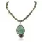 .925 Sterling Silver Handmade Signed Navajo Turquoise Coral Spiny Oyster Native American Necklace 14790-16029-12