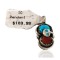 .925 Sterling Silver Snake Certified Authentic Zuni Coral Natural Turquoise Native American Pendant 14922-1