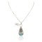 .925 Sterling Silver Handmade Certified Authentic Navajo Natural Turquoise Native American Necklace 15000-1