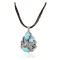 .925 Sterling Silver Handmade Flower Certified Authentic Navajo Signed By AB Turquoise Pendant Native American Necklace 15022-15684