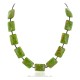 Certified Authentic Navajo .925 Sterling Silver Composite Gaspeite Native American Necklace 15214-15