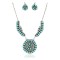 Handmade Certified Authentic Navajo .925 Sterling Silver Natural Turquoise Set Native American Necklace Earrings 15749-17945