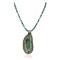 Large Handmade Certified Authentic Navajo .925 Sterling Silver Turquoise Native American Necklace 15753