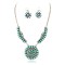 Handmade Certified Authentic Navajo .925 Sterling Silver Natural Turquoise Set Native American Necklace Earrings 15789-14644