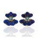 Handmade Certified Authentic Petit Point Zuni .925 Sterling Silver Natural Turquoise and Lapis Stud Native American Earrings 15823 Handmade Certified Authentic Petit Point Zuni .925 Sterling Silver Natural Turquoise and Lapis Stud Native American Earrings 15823