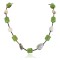 Certified Authentic Navajo .925 Sterling Silver Natural Jasper and Composite Gaspeite Native American Necklace 16087