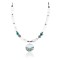 Certified Authentic Navajo .925 Sterling Silver White Howlite Abalone Hematite Native American Necklace 16090-1