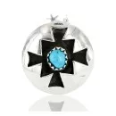 Handmade Navajo .925 Sterling Silver Natural Turquoise Native American Ring 16251