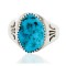 Handmade Certified Authentic Navajo .925 Sterling Silver Natural Turquoise Native American Ring  16428