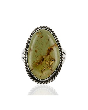 Handmade Certified Authentic Signed Navajo .925 Sterling Silver Natural Turquoise Native American Ring  16445