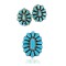 Certified Authentic Navajo .925 Sterling Silver Turquoise Set Native American Earrings 16582-17663