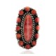 925 Sterling Silver Handmade Certified Authentic Navajo Natural Spiny Oyster Native American Ring  16607