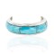 Handmade Certified Authentic Inlaid Signed Navajo .925 Sterling Silver Natural Turquoise Native American Ring  16625