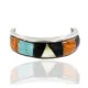 Handmade Navajo Inlaid .925 Sterling Silver Natural Turquoise Black Onyx Spiny Oyster and Mother of Pearl Native American Ring 16784 Handmade Navajo Inlaid .925 Sterling Silver Natural Turquoise Black Onyx Spiny Oyster and Mother of Pearl Native American Ring 16784