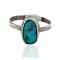 925 Sterling Silver Handmade Certified Authentic Navajo Natural Turquoise Native American Ring  16803-0