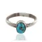 Certified Authentic 925 Sterling Silver Handmade Navajo Natural Turquoise Native American Ring  16803-000
