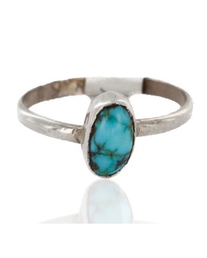 Rare 925 Sterling Silver Handmade Certified Authentic Navajo Navajo Native American Ring  16803-00000