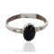 925 Sterling Silver Handmade Certified Authentic Navajo Natural Black Onyx Native American Ring  16803-1