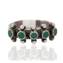 Handmade .925 Sterling Silver Natural Malachite Native American Ring 1699
