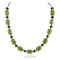 Certified Authentic Navajo .925 Sterling Silver Composite Gaspeite Black Onyx Native American Necklace 17047-2