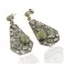.925 Sterling Silver Handmade Signed Navajo Natural Turquoise Dangle Native American Earrings 17844