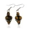 Handmade T.Yazzie Navajo .925 Sterling Silver Dangle Native American Earrings Natural Tigers Eye 17892