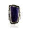 Handmade Certified Authentic Navajo .925 Sterling Silver Signed SHAKEY Purple Spiny Oyster Native American Ring  17916