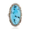 Handmade Signed .925 Sterling Silver Natural Turquoise Native American Ring 17922