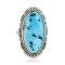 Handmade Certified Authentic Signed .925 Sterling Silver Natural Turquoise Native American Ring  17922