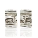 Rare Handmade Navajo .925 Sterling Silver Clip Native American Earrings 1 17938-1