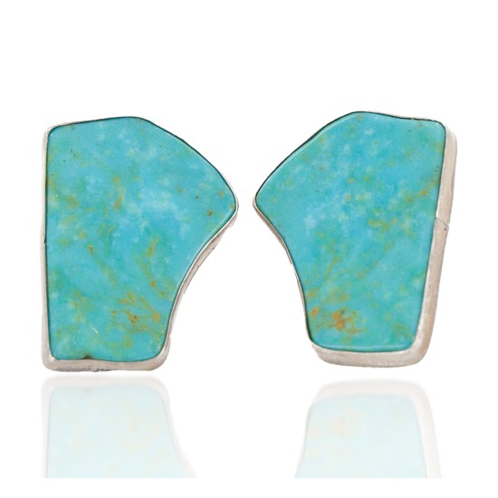 Certified Authentic Navajo .925 Sterling Silver Turquoise Native American Clip Earrings 17950 Certified Authentic Navajo .925 Sterling Silver Turquoise Native American Clip Earrings 17950