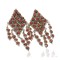 Handmade Certified Authentic Navajo .925 Sterling Silver Coral Dangle Native American Earrings 17956
