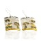 12kt Gold Filled and .925 Sterling Silver Handmade Story Teller Certified Authentic Navajo Native American Earrings 17988