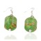 Certified Authentic .925 Sterling Silver Hooks Navajo Hook Composite Gaspeite Native American Earrings 18072-51