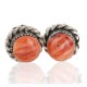 Navajo Handmade Certified Authentic .925 Sterling Silver Spiny Oyster Native American Stud Earrings 18185-3