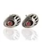 Handmade Bear Paw Turtle .925 Sterling Silver Coral Native American Stud Earrings 18185-6