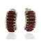 .925 Sterling Silver Zuni Coral Stud Earrings 18304-1 .925 Sterling Silver Zuni Coral Stud Earrings 18304-1