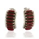 .925 Sterling Silver Certified Authentic Zuni Signed Coral Native American Stud Earrings 18304-1 .925 Sterling Silver Certified Authentic Zuni Signed Coral Native American Stud Earrings 18304-1