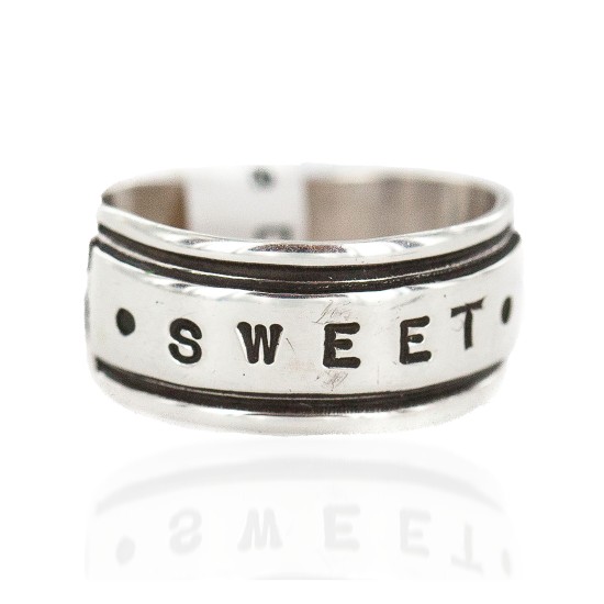 .925 Sterling Silver Certified Authentic Hopi Sweet Native American Ring 18308-2 .925 Sterling Silver Certified Authentic Hopi Sweet Native American Ring 18308-2