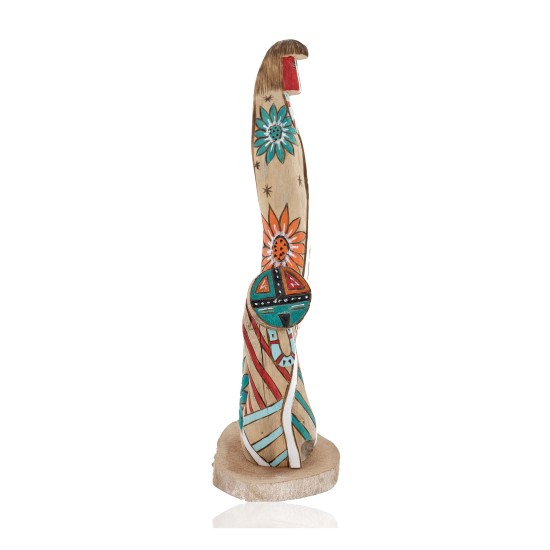 $200 Handmade Handpainted Certified Authentic Hopi Sunface Healing and Blessing Signed Native American Kachina 19138