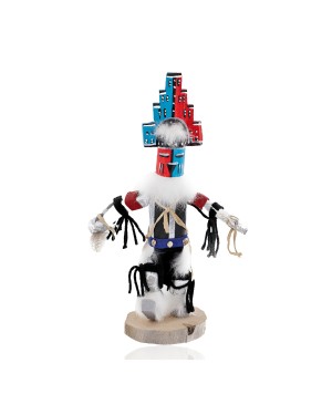 $130 Handmade Certified Authentic Hopi Hemis Native American Kachina 19141-0