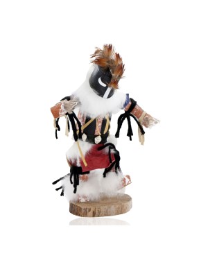 $130 Handmade Handpainted Certified Authentic Hopi Kokopelli Signed Native American Kachina 19141-00