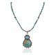 .925 Sterling Silver Handmade Certified Authentic Navajo Turquoise Jasper Native American Necklace  24116-102248