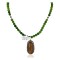 .925 Sterling Silver Handmade Certified Authentic Navajo Tigers Eye and Quartz Native American Necklace 24125-16076-6
