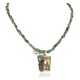 Certified Authentic 12kt Gold Filled and .925 Sterling Silver Handmade Eagle Natural Turquoise Native American Necklace 24200-15807