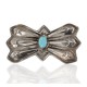 Certified Authentic Signed Navajo .925 Sterling Silver Natural Turquoise Native American Pin and Pendant 2421