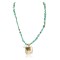12kt Gold Filled .925 Sterling Silver Wolf Head Handmade Certified Authentic Navajo Natural Turquoise Native American Necklace 24234-6-15857 12kt Gold Filled .925 Sterling Silver Wolf Head Handmade Certified Authentic Navajo Natural Turquoise Native American Necklace 24234-6-15857