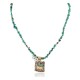 12kt Gold Filled .925 Sterling Silver Horse Handmade Certified Authentic Navajo Natural Turquoise Hematite Native American Necklace 24252-2-15875-31