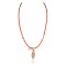 12kt Gold Filled .925 Sterling Silver Storyteller Handmade Certified Authentic Navajo Natural Turquoise Coral Native American Necklace 24252-4-15884-2
