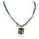 Certified Authentic 12kt Gold Filled and .925 Sterling Silver Handmade Flower Natural Turquoise Coral Native American Necklace 24300-15851-10